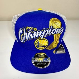 Blue Golden State Warriors 2018 Championship Hat